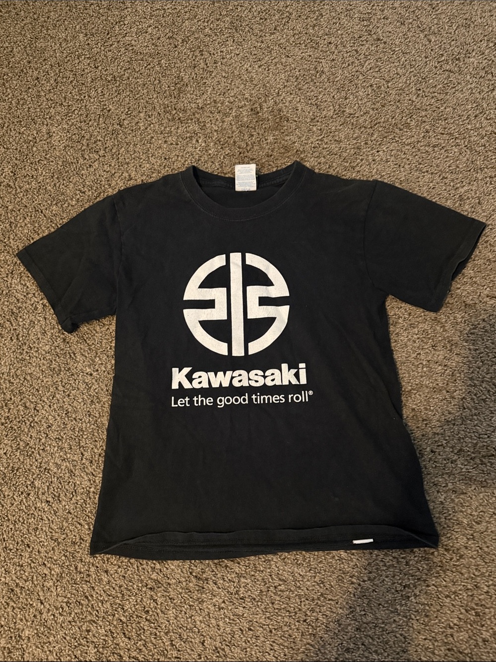 Kids Kawasaki Black Logo Short Sleeve Tee